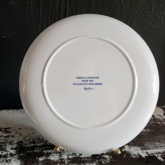 Vintage Spode Willow Series Blue Room "Temple Garden" Salad Plate, Blue Willow - Picture 4 of 5